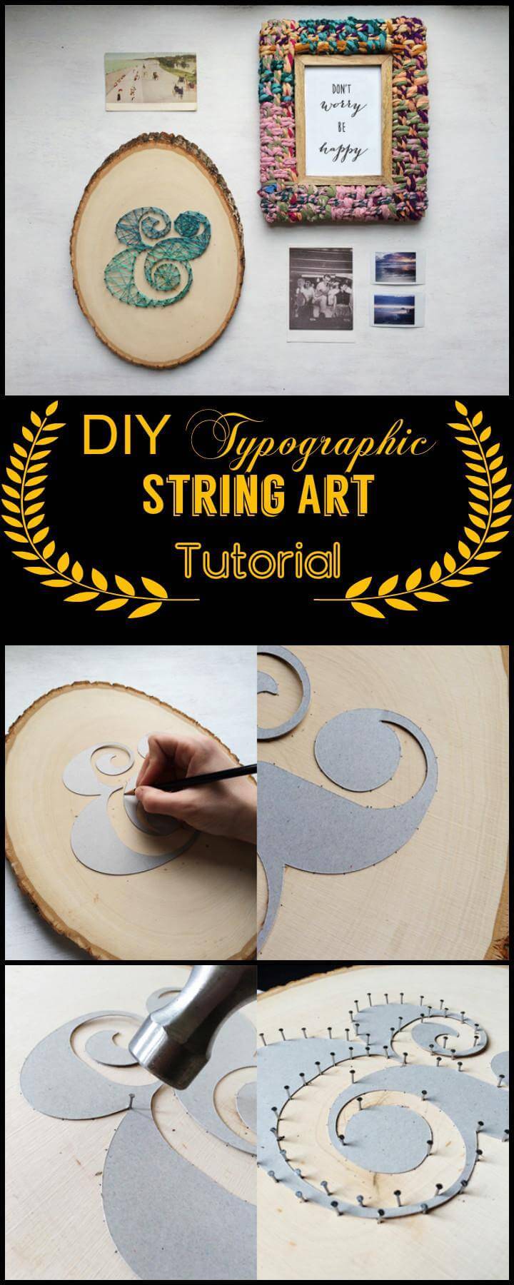 Easy DIY Typographic String Art Tutorial